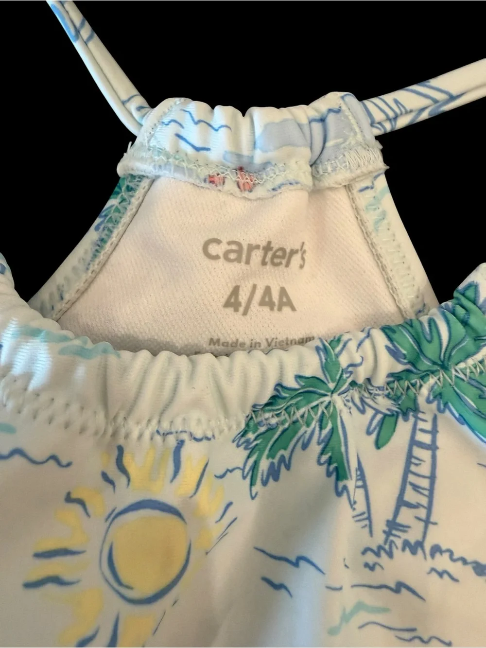 Carter’s Toddler Girl’s One Piece Hawaiian Bathing Suit NWT Size 4/4A UPF 50+